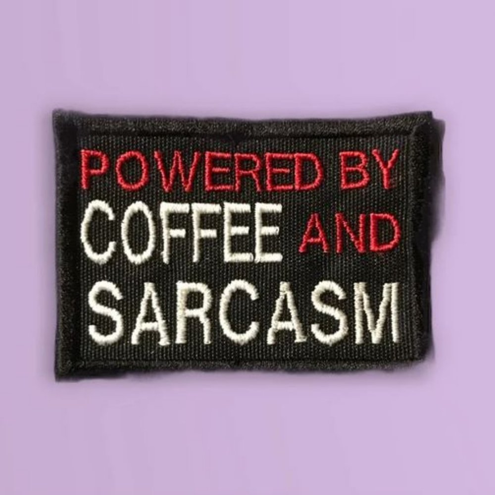 Patch/Emblem Powered by Coffee and Sarcasm